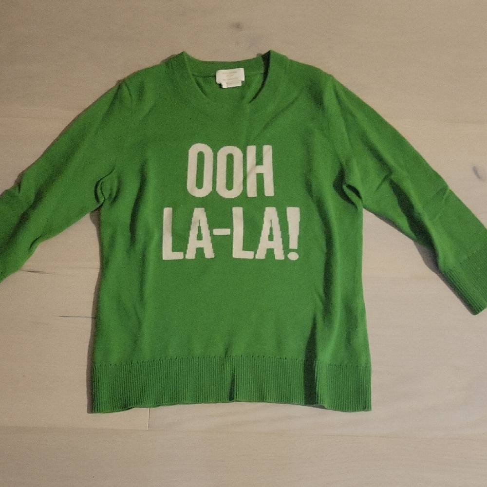 Kate Spade OOH LA-LA Green Sweater